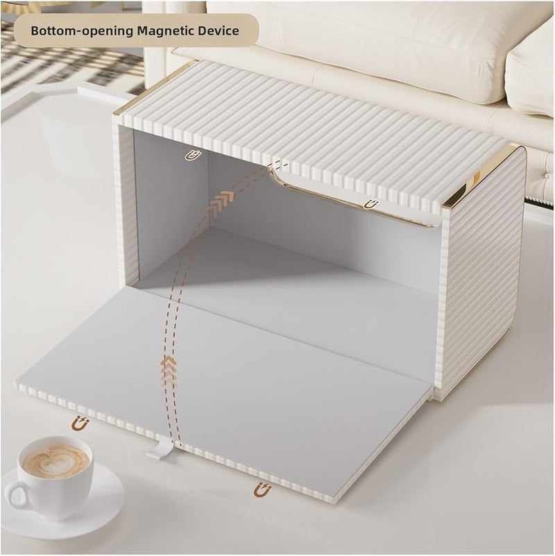 Milk White Striped Gold Creative Tissue Box Hotel Design For Living Room Desktop Home Decor - Image 3