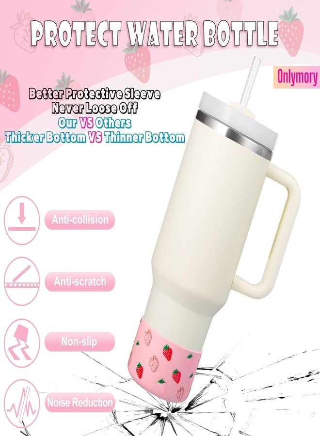 Onlymory Silicone Boot for Stanley 40 oz Cup, Bottom Boots for Stanley IceFlow Flip 20 oz 30 oz, Protector Sleeve for Hydroflask 12-24 oz Sports Water Bottle Cover Stanley Cup Accessories (Light Pink) - Image 5