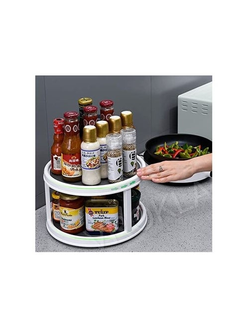 Non Skid 360° Rotating Organizer Rotating Tray for Kitchen