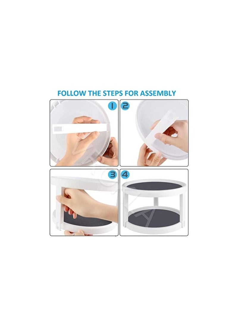 Non Skid 360° Rotating Organizer Rotating Tray for Kitchen