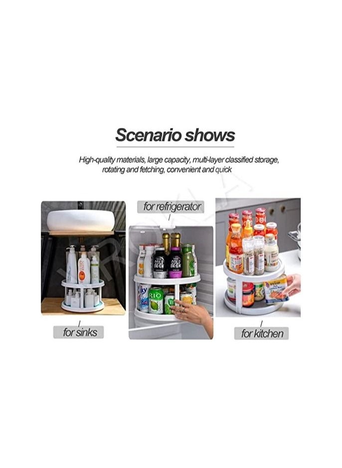 Non Skid 360° Rotating Organizer Rotating Tray for Kitchen