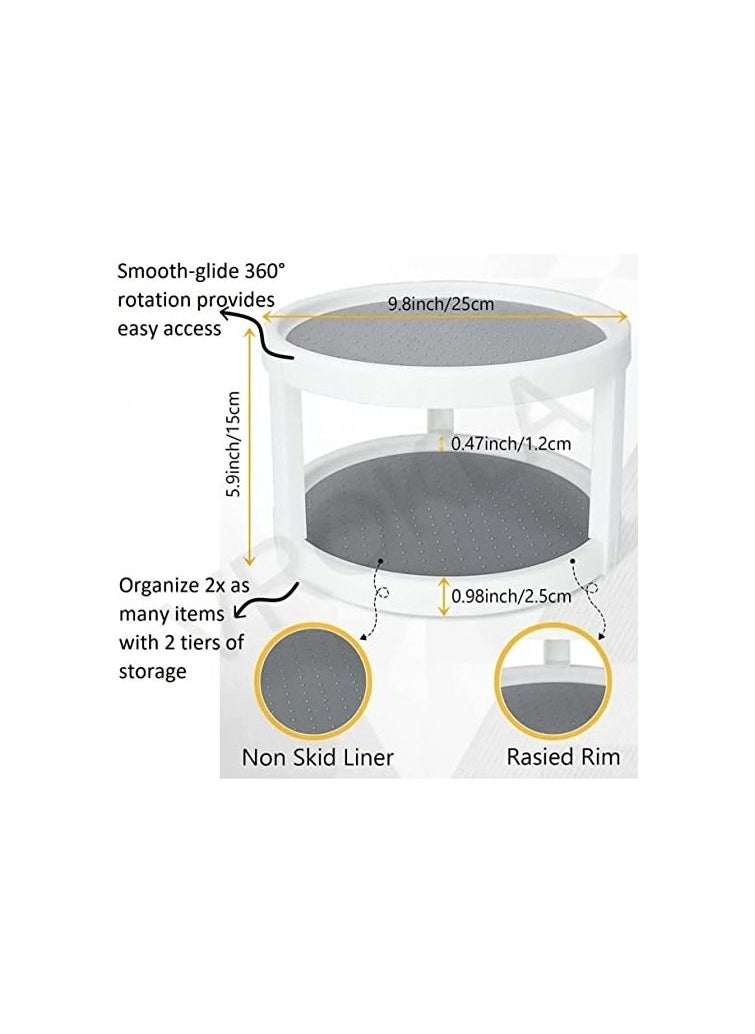 Non Skid 360° Rotating Organizer Rotating Tray for Kitchen