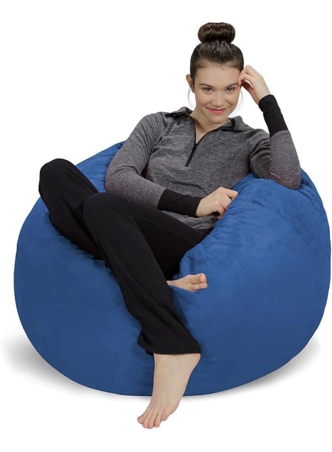 LUXURY LUXE Luxury Luxe Bean Bag Chair – Ultra Plush Microsuede Lounge Sack | Cloud-Like Comfort for Adults, Teens & Kids (French Blue)  - Image 1