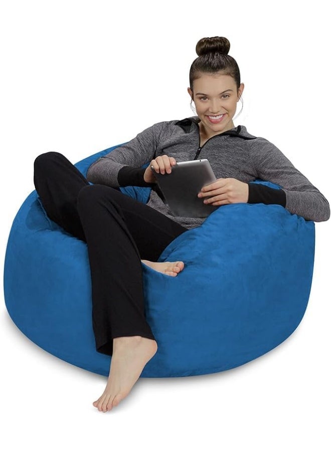 LUXURY LUXE Luxury Luxe Bean Bag Chair – Ultra Plush Microsuede Lounge Sack | Cloud-Like Comfort for Adults, Teens & Kids (French Blue)  - Image 2
