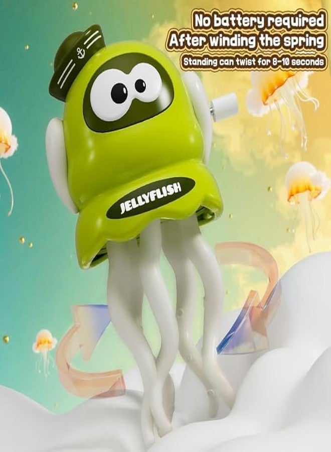 ACROWN Key Operated Octopus Toys for Kids, Key Operated Wind Up Jelly Fish Toys for Babies, Crazy 5-Leg Action Crawling Dancing Octopus Toy for Kids (2 Toy Mix) - Image 4