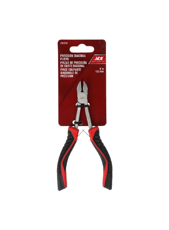 ACE Precision Diagonal Plier Black and Red 6 Inch XM18010381 - Image 1