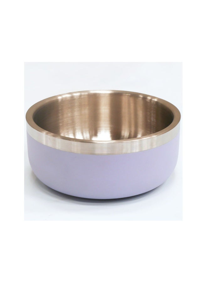 Saluki Stainless Steel Double Wall Dog Bowls Light Purple 350ml