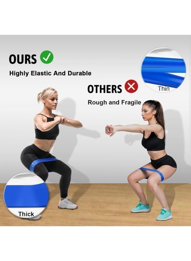 Resistance Bands Set, Portable resistance bands for workout With Carry Bag, 5pcs Assorted Pounds Strength Training Exercise Resistance Loops Stretch Bands, Unbreakable 100% High-quality materials Exercise Bands, Gym Fitness Yoga Workout Resistance Loops Bands for Arm Legs and hips - Image 4