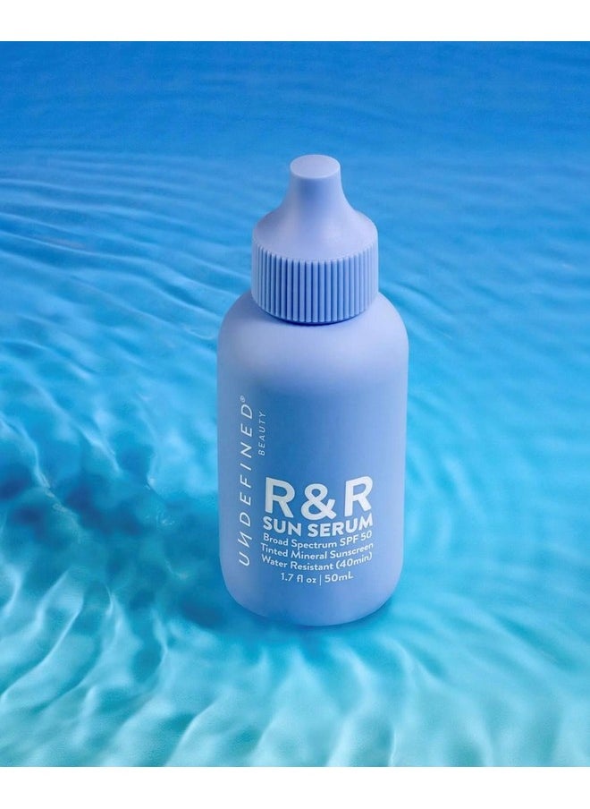 Undefined Undefined Beauty R&R Sun Serum SPF 50 Tinted Mineral Sunscreen PA++++ 3 Flex shades, infused with Niacinamide, 40 min Water Resistant, bluelight protection, 1.7oz… (Light Tint/Neutral Undertone)  - Image 3