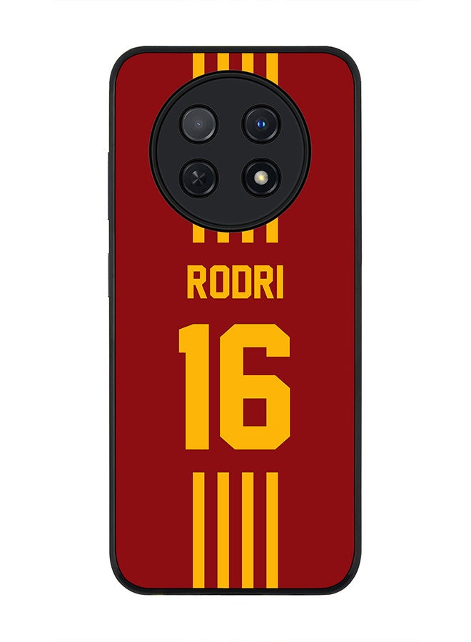 Stylizedd Rugged Black edge case for Huawei Nova Y91 4G  Huawei Enjoy 60X, Slim fit Soft Case Flexible Rubber Edges Anti Drop TPU Gel Thin Cover -  Football Team - Spain , Player Name - Rodri - Image 1