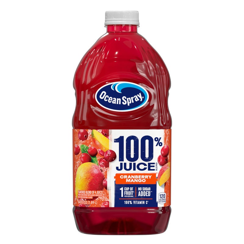 Ocean Spray 100 Juice Cranberry Mango Juice Blend 64 Fl Oz Bottle - Image 3