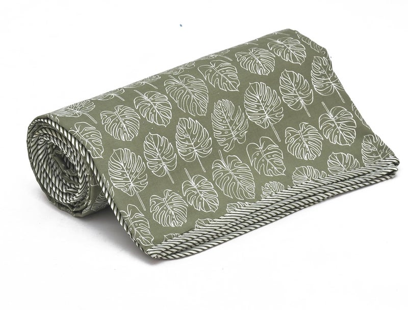 RUSTIC LINEN Super Soft Cotton Reversible Single Dohar 55X87InchesLahariya Fabric EdgingPiping DoharFlannel Dohar Throws for Single BedSoft Lightweight AC Summer Blanket - Image 4