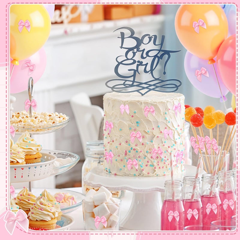 woric 240PCS Mini Pink Bows 1" Pink Satin Ribbon for Crafts Sewing Accessories Baby Showers Weddings Cards Invitations Cake DIY Hair Clothespins Easter Decoration - Image 4