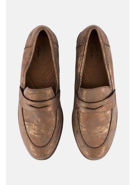 clarks Women Standard Lace Up Casual Shoes, Bronze  - Image 3
