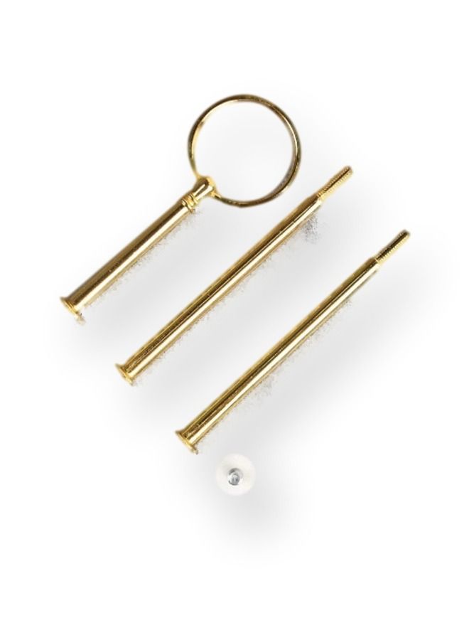 Graffiti Resin Round Ring Cake Fittings Hardware Tray Holder Crown for Resin Crafts DIY Making Cupcake Serving Stand Decoration Gold Color  - Image 1