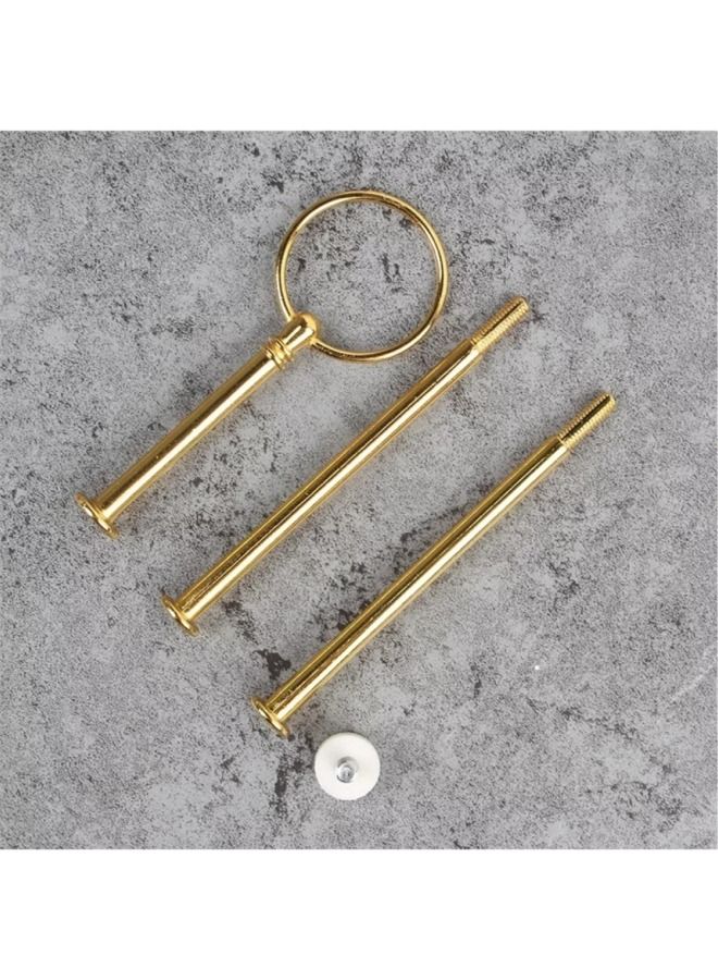 Graffiti Resin Round Ring Cake Fittings Hardware Tray Holder Crown for Resin Crafts DIY Making Cupcake Serving Stand Decoration Gold Color  - Image 2
