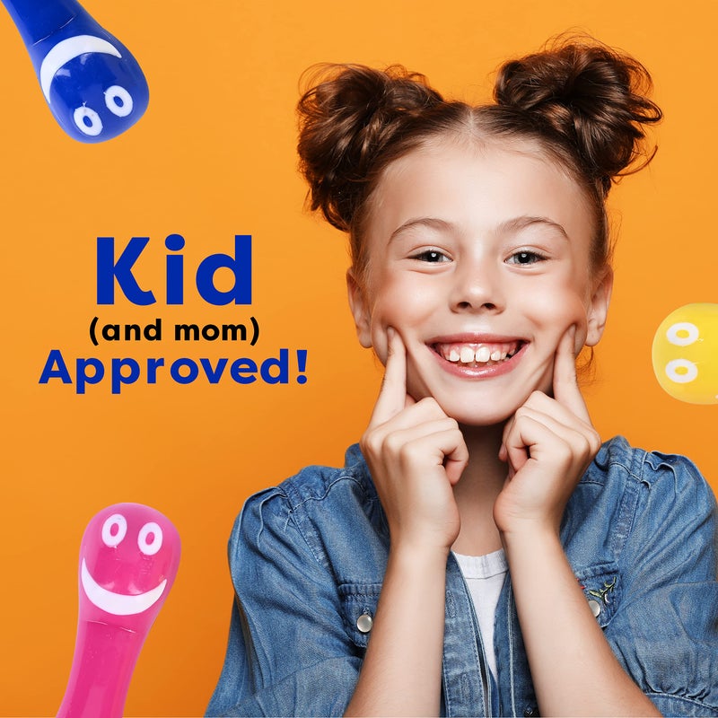 Lingito Kids' Soft Toddler Toothbrush, Gentle Bristles for Home, School, Camp, Sleepovers - Folding Handles for Tiny Hands (3 Pack) - Image 4