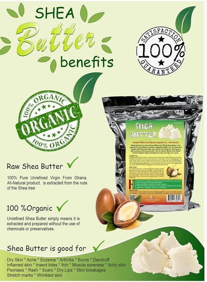 Vicks Virtual World Raw Unrefined Organic 100% Pure Better Shea Butter Ivory From Ghana Bulk Shea Moisterizer Organic For Skin Ezcema Body Butter For Face 10 lbs by Vicks - Image 5