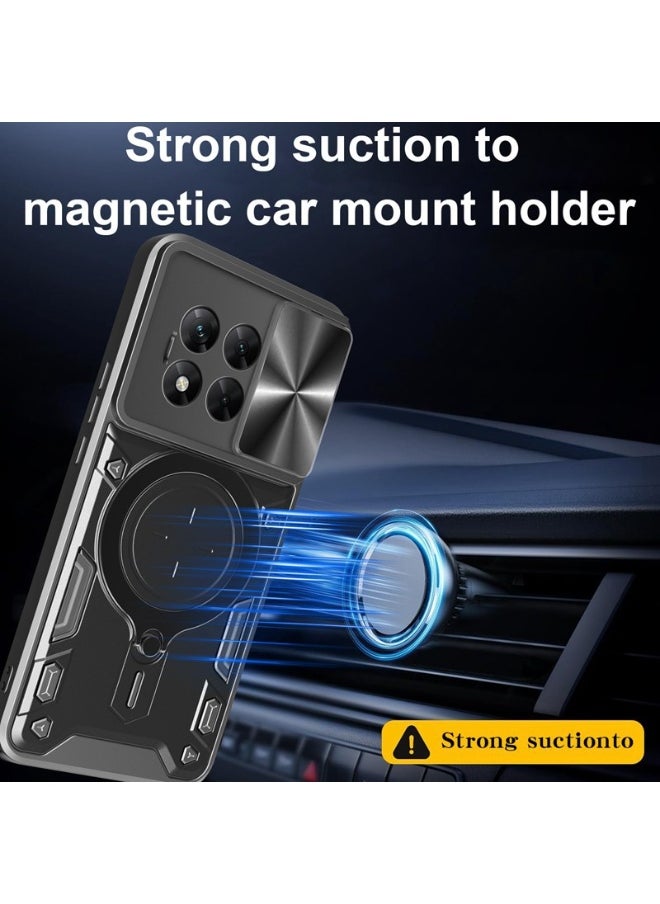 General - Case for Oneplus 13R 5G,High Grade Flashing [Built-in Kickstand] Magnetic Rotate Ring Holder Heavy Duty TPU+PC Shockproof Protect Phone Case for Oneplus 13R 5G,2025 - Image 1