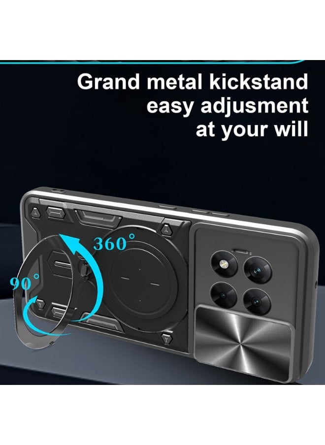 General - Case for Oneplus 13R 5G,High Grade Flashing [Built-in Kickstand] Magnetic Rotate Ring Holder Heavy Duty TPU+PC Shockproof Protect Phone Case for Oneplus 13R 5G,2025 - Image 1
