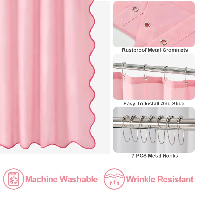 أورتيجيا ortigia pink challoped stall stall starta الستار اللطيف بوهو الستائر الدش البروبي - Image 5