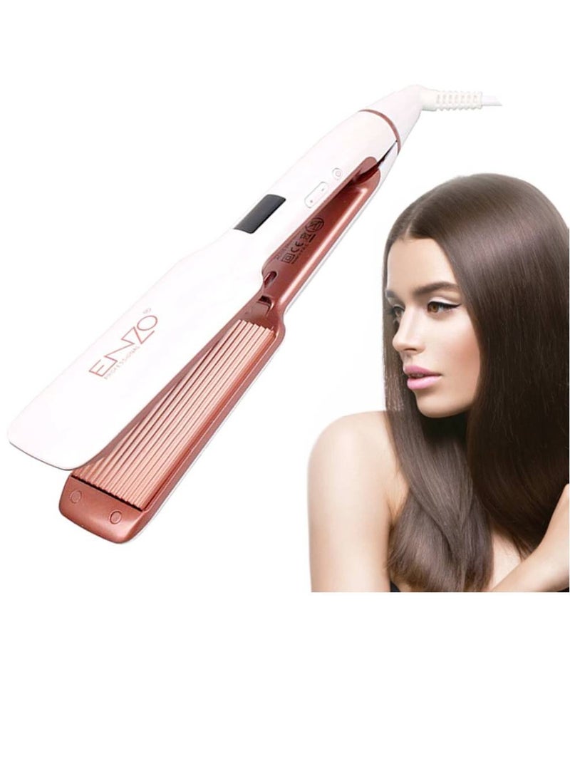 ENZO - EN-3890 Professional Multi-function Ceramic Steam Hair Straightener Curler - Image 1