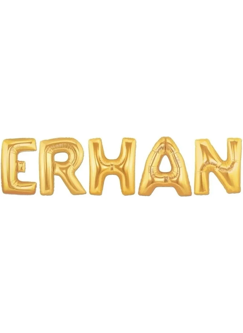 Bkmc Personalized Birthday Gold Foil Balloon Set 40CM Name Balloon