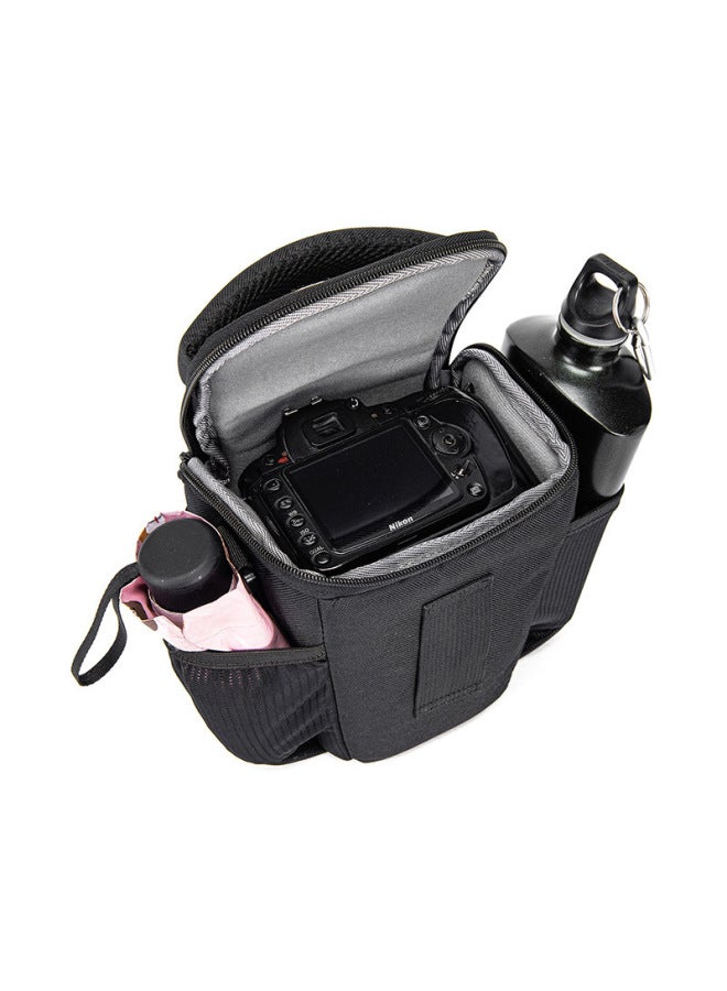 Cwatcun Hong Kong Shoulder Crossbody SLR Camera Bag Carden Photography Bag Digital Camera Bag Inner Bag-Color:Black Large Black (1 Machine, 1 Mirror + 1 Pack Of 2)  - Image 5