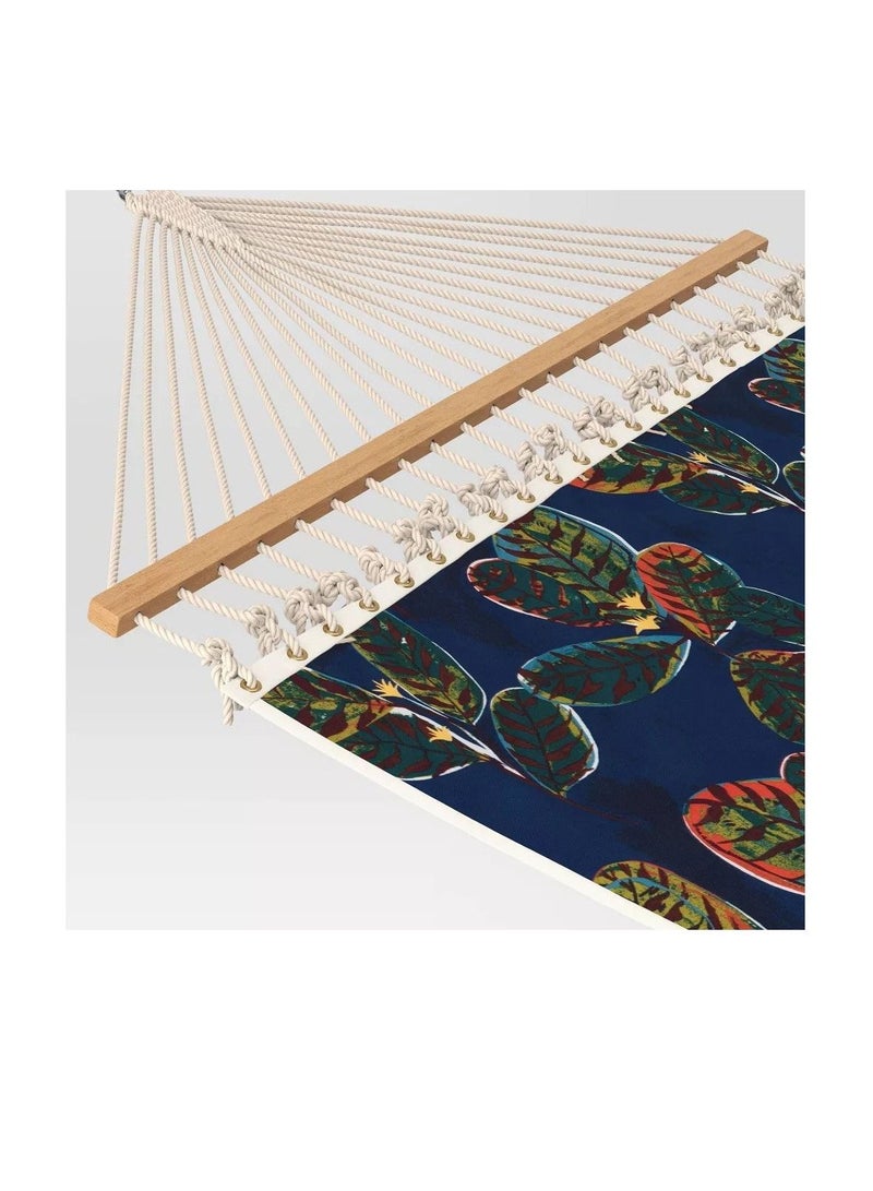 THRESHOLD Flat Weave Hammock with Spreader Bar  Threshold™ Hammock Hanging On The Porch Or On A Beach Camping Hanging chair  - Image 2
