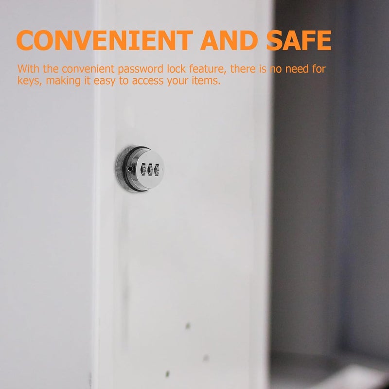 Gadpiparty Metal Cabinet Lock with 138 Code Triple-Link Password Security Lock for File Cabinet and Office Drawer for Workspace Storage - Image 4
