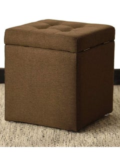 Multifunctional Storage Saving Folding Fabric Stool Brown