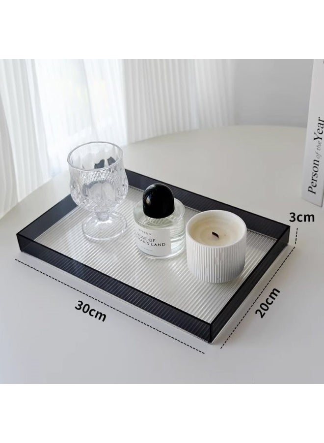 GuRiver 2PCS bathroom trays for counter countertop storage vanity tray dispenser plate serving tray decorative trays organizer(A+B) - Image 3