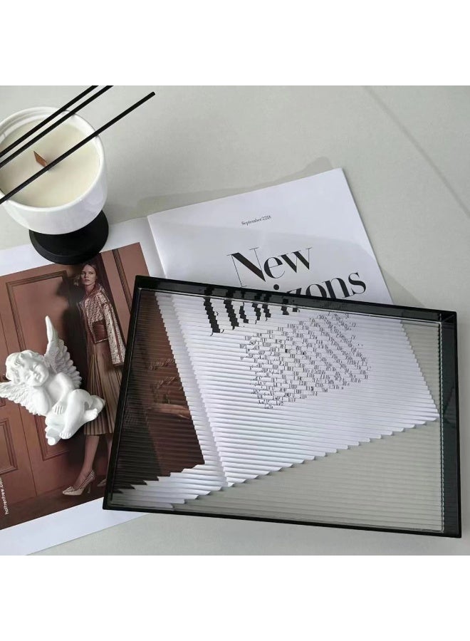 GuRiver 2PCS bathroom trays for counter countertop storage vanity tray dispenser plate serving tray decorative trays organizer(A+B) - Image 4