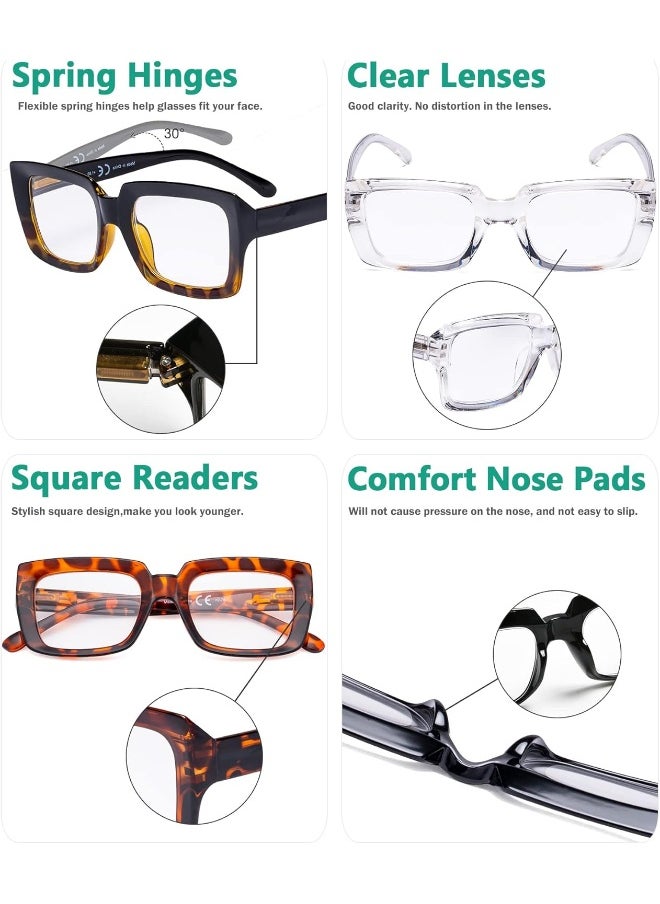 Eyekepper Eyekepper Women's Stylish Oversized Square Reading Glasses  - Image 5