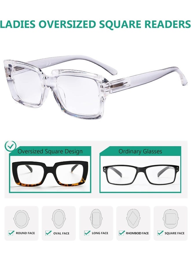 Eyekepper Eyekepper Women's Stylish Oversized Square Reading Glasses  - Image 4