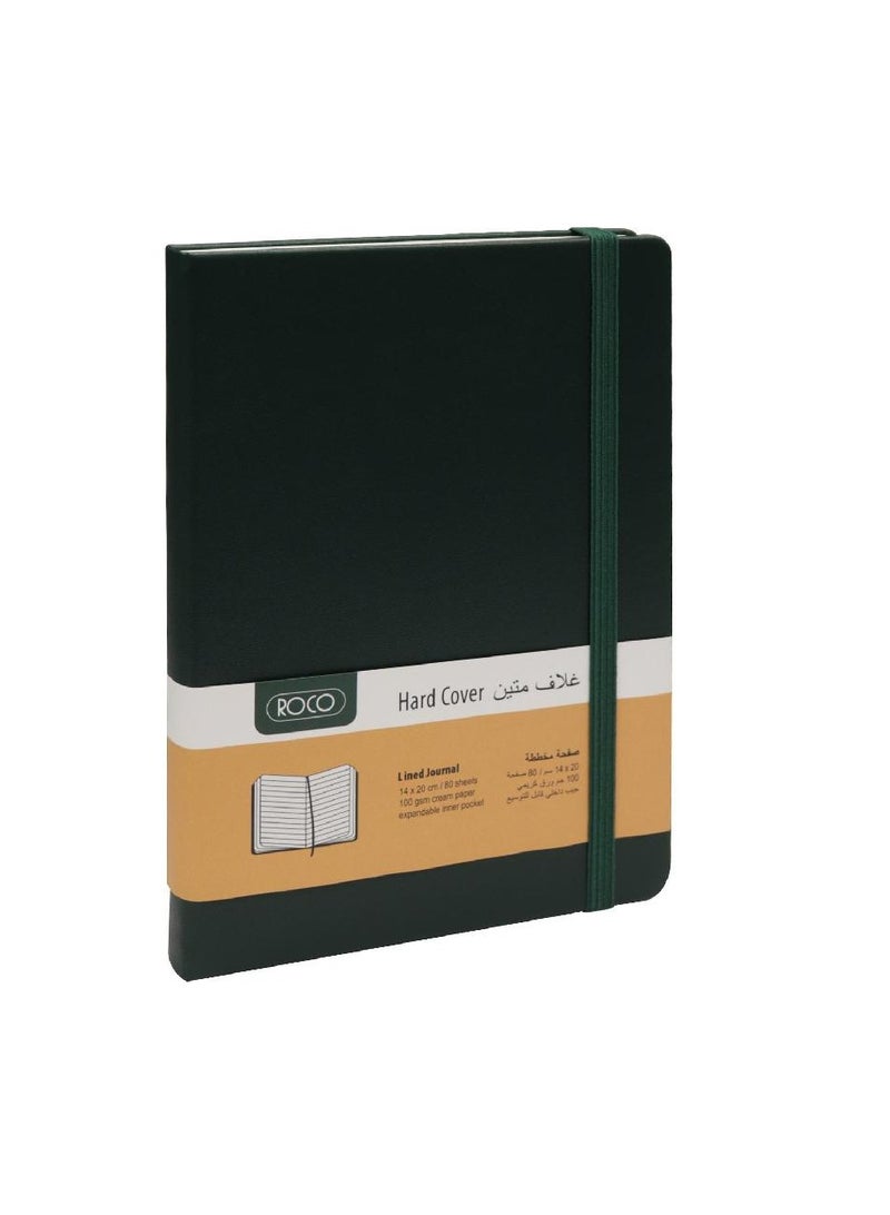 روكو دفتر ملاحظات منقوش بشريط مطاطي 14 × 20 سم، 160 صفحة (80 ورقة) - Image 1