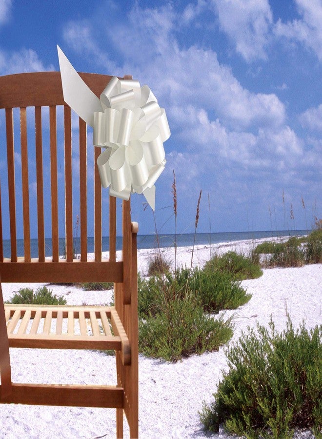 GiftWrap Etc. Large White Ribbon Pull Bows - 9" Wide, Set of 6, Wedding Decor, Reception, Anniversary, 4th of July, Bows for Gifts, Christmas, President's Day, Memorial Day - Image 5