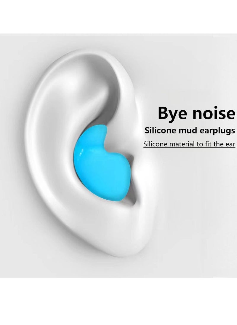 General - Silicone mud children and adults sleeping earplugs anti-noise noise reduction swimming waterproof square box silicone mud reusable earplugs - Image 1