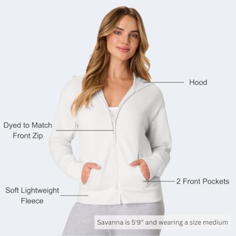womens Women's Fleece Full-zip Hood Fleece Jacket pack of 1 - Image 3