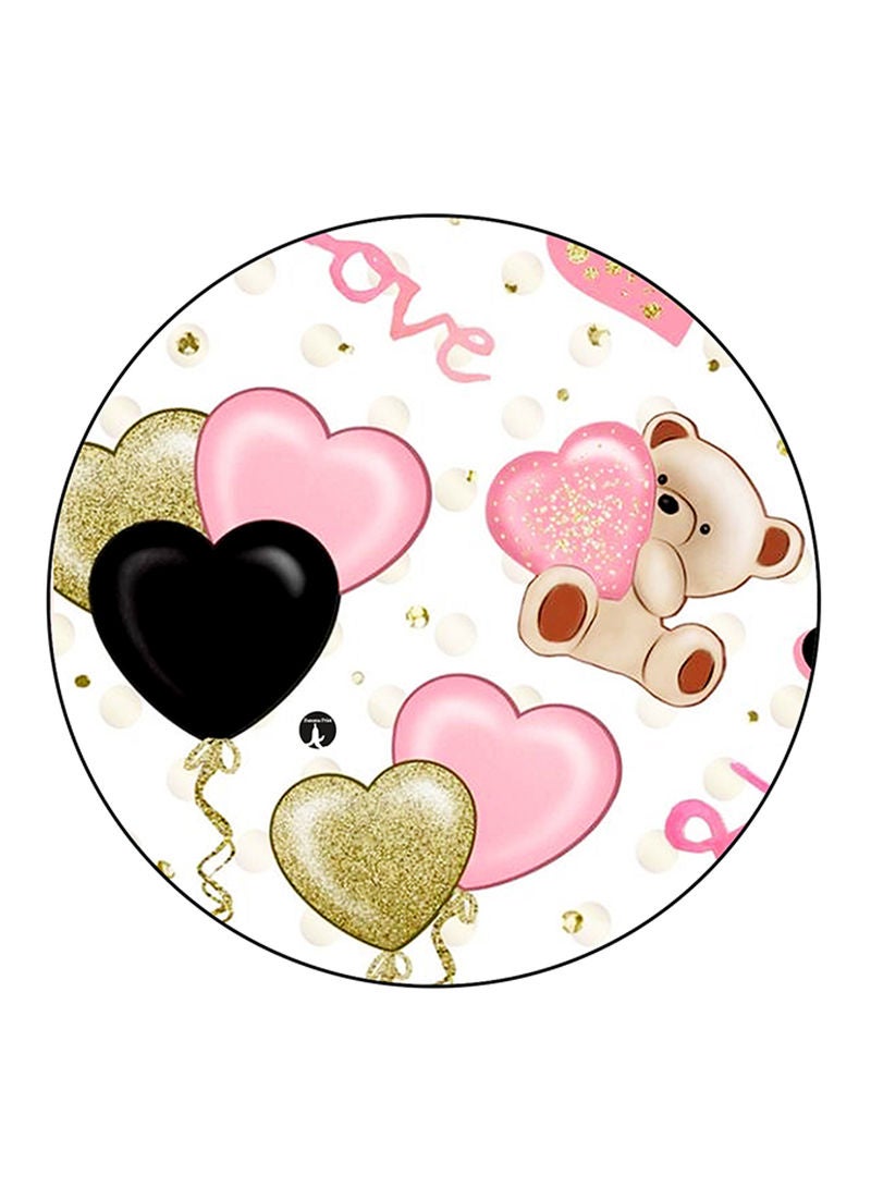Balloons Printed Mouse Pad  Round  Multicolour