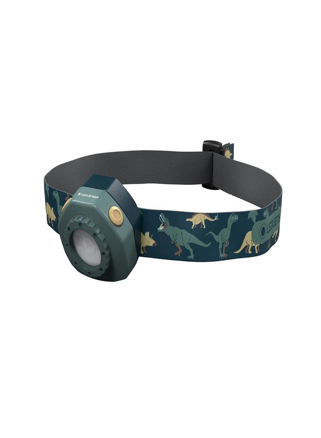 Ledlenser KIDLED4R Headlamp Flashlight - Green, 25 g, IP44 - Child-Safe Auto-Release Strap - White, Red & Blue Modes for Camping Essentials - Clip-On Design for Hiking Gear - Image 1