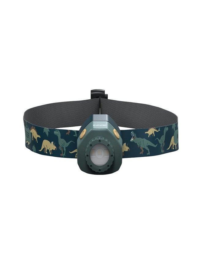 Ledlenser KIDLED4R Headlamp Flashlight - Green, 25 g, IP44 - Child-Safe Auto-Release Strap - White, Red & Blue Modes for Camping Essentials - Clip-On Design for Hiking Gear - Image 2