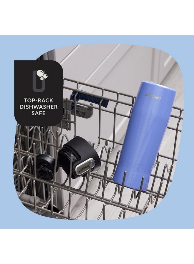 Contigo كونتيغو® أوتوسيل® ويست لووب كوب سفر معزول بالفراغ من الفولاذ المقاوم للصدأ مع غطاء سهل التنظيف، 20 أونصة، عبوة 2، لؤلؤة أستر المجمدة؛ لؤلؤة ليملايت المجمدة - Image 5