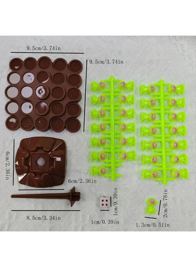 Monkey Balance Tree Stacking Game Concentration Training Toy Random Green Brown Colors - Image 3