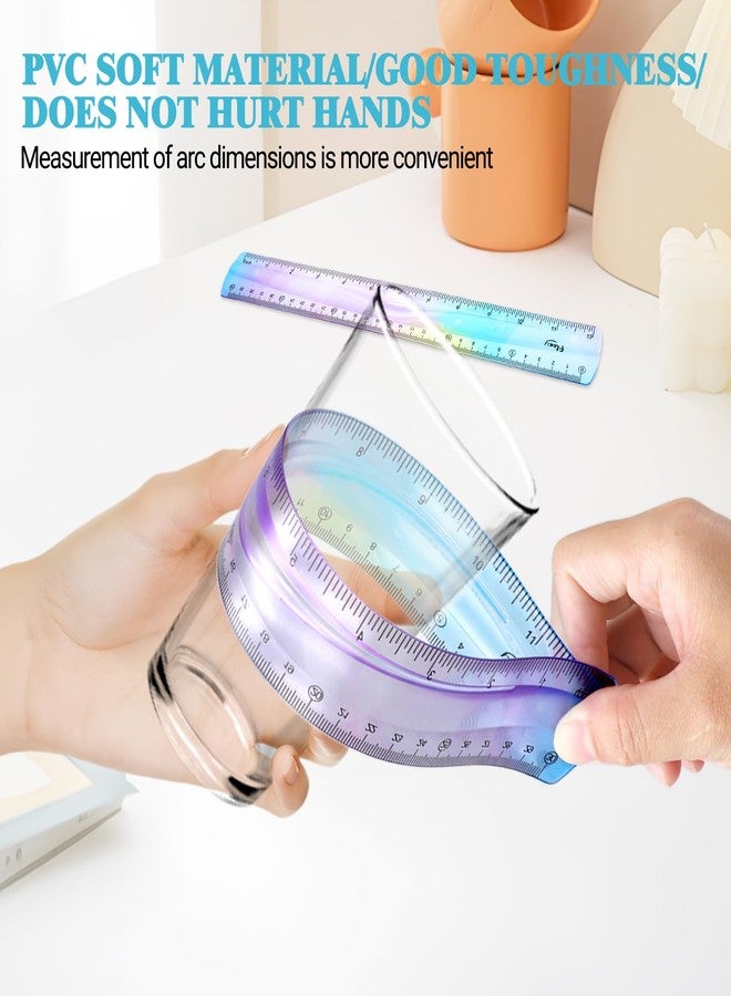 panthra 4 PCS Flexible Ruler 12in Bendable Ruler, with Centimeters and Inches, Suitable for Schools, Classrooms, Offices, Children and Adults, Can Be Used as a Gift (Color) - Image 5