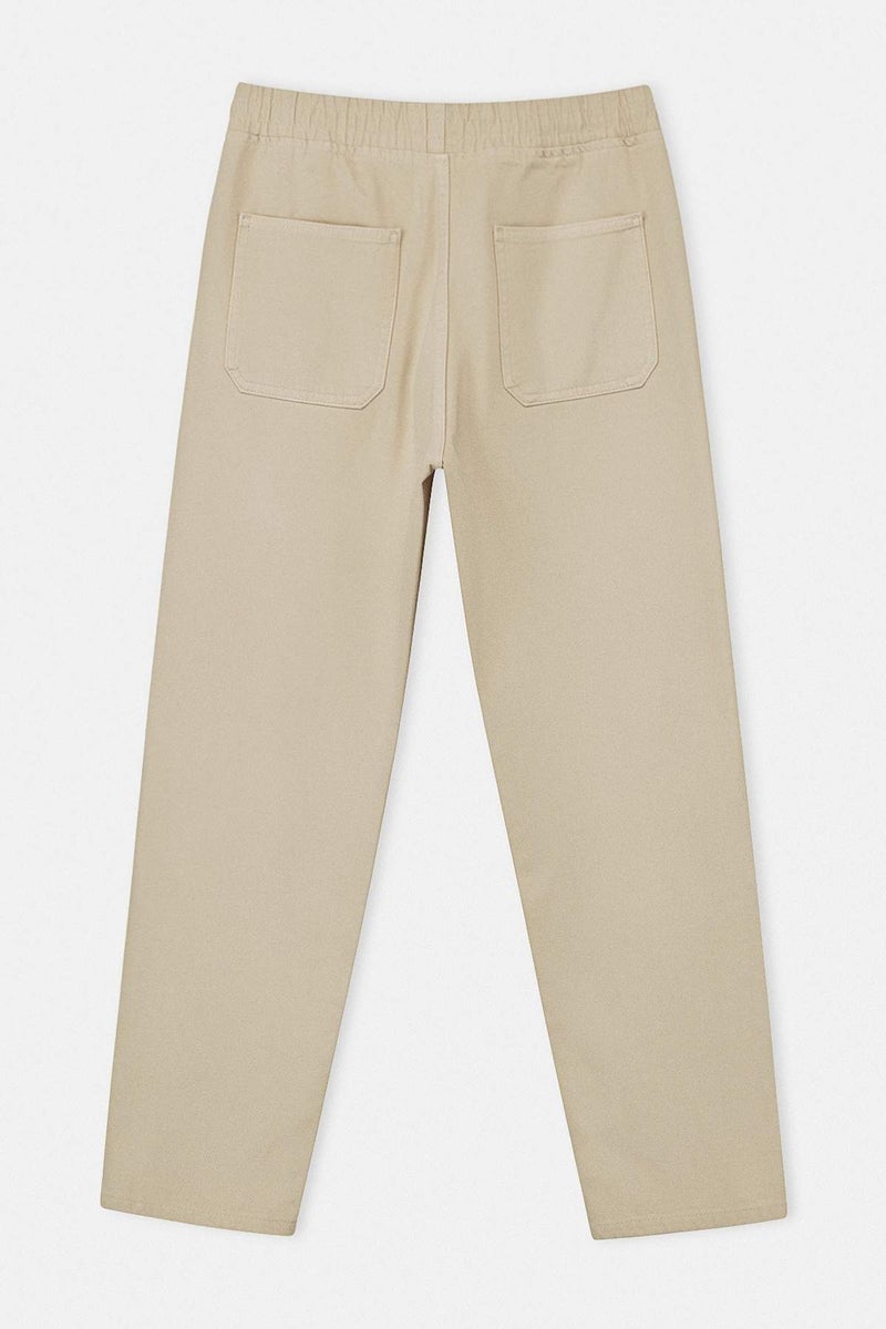 trendyol Beige Regular Elastic Waist Jeans Loose Denim Pants Tmnaw24Je00025 - Image 5