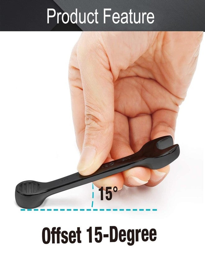 اتول مارت مفتاح ربط Utoolmart متعدد الاستخدامات ١٢ مم | طرف مفتوح ١٢ نقطة | رفيع جدًا ٥ مم | طول ١٥٥ مم | فولاذ Cr-V | طلاء كهربائي أسود | للاستخدام الصناعي للإصلاح - Image 3