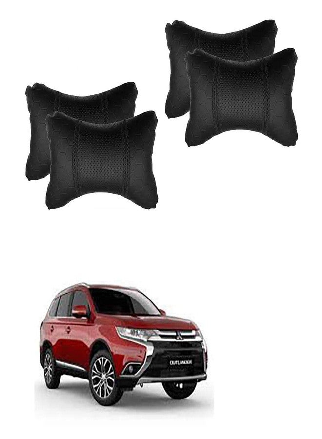 Adroitz Black Car Cushion in Football Design Material Leatherette (Pair of 2)_213 - Image 1