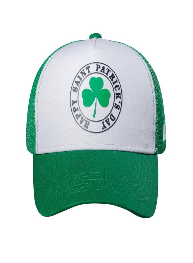 UALON St Patrick's Day Trucker Hat, Irish Green Baseball Cap for Men Women, Mesh Snapback Hats, Shamrock Accessories - Image 2