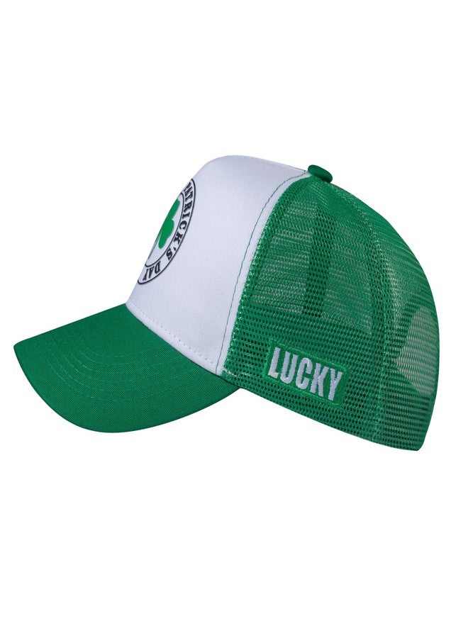 UALON St Patrick's Day Trucker Hat, Irish Green Baseball Cap for Men Women, Mesh Snapback Hats, Shamrock Accessories - Image 3